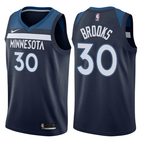 maglia aaron brooks 30 minnesota timberwolves 2017-2018 navy