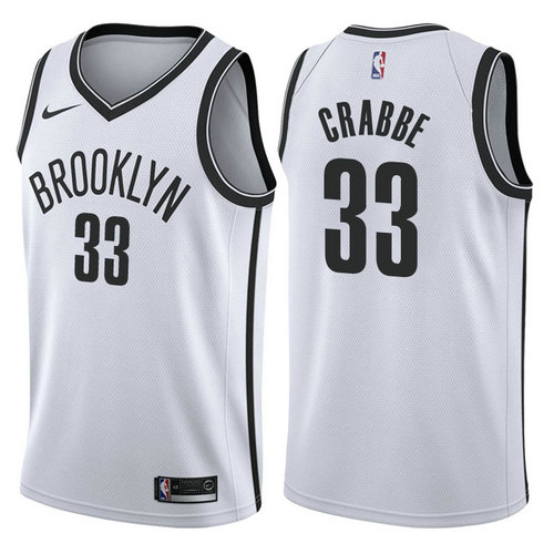 maglia allen crabbe 33 2017-2018 brooklyn nets bianca