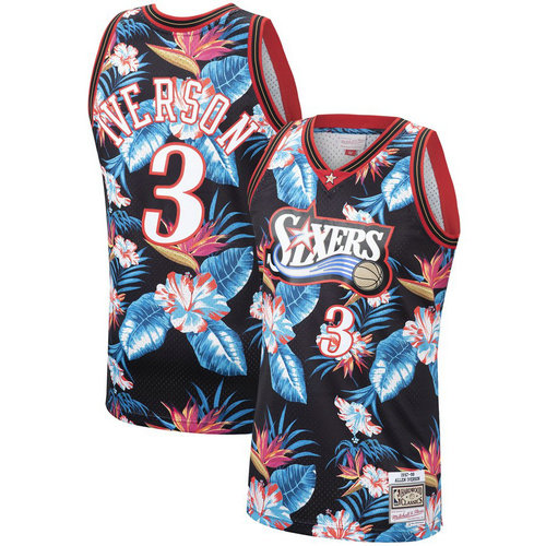 canotta allen iverson 3 philadelphia 76ers ness floral