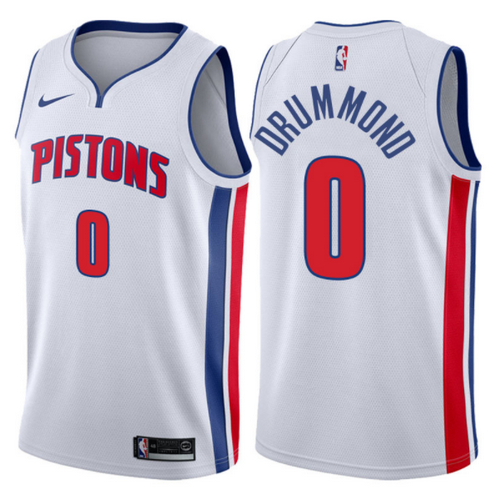 maglia andre drummond 0 2017-2018 detroit pistons bianca