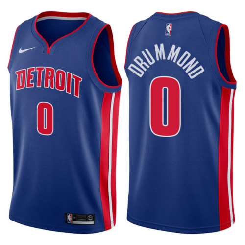 maglia andre drummond 0 2017-2018 detroit pistons blu