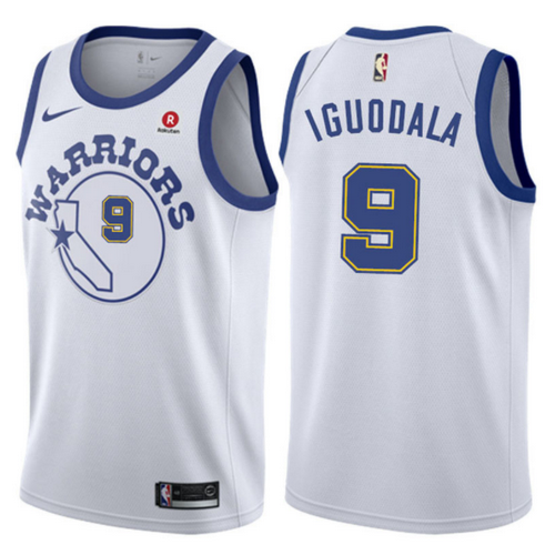 maglia nba andre iguodala 9 2017-2018 golden state warriors bianca