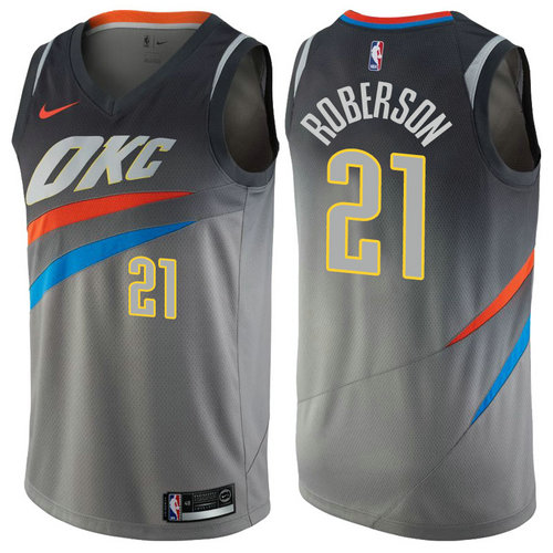 maglia andre roberson 21 2017-2018 oklahoma city thunder grigio