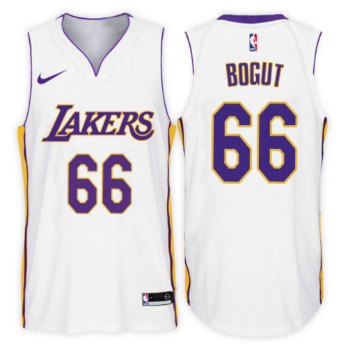 maglia andrew bogut 66 2017-2018 los angeles lakers bianca