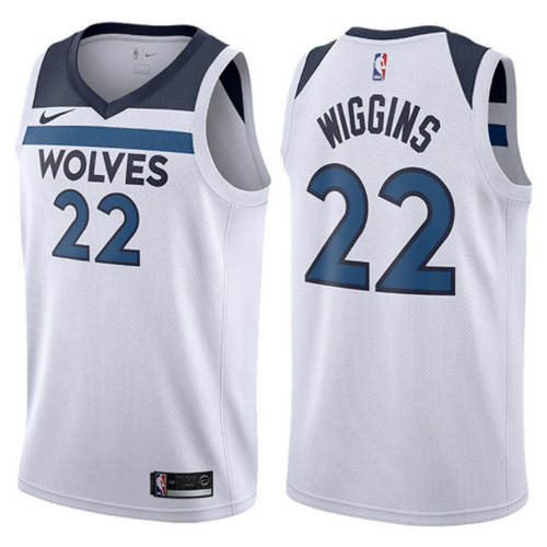 maglietta andrew wiggins 22 minnesota timberwolves 2017-2018 bianca