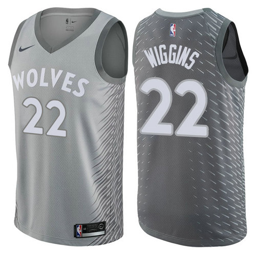 maglietta andrew wiggins 22 minnesota timberwolves 2017-2018 grigio