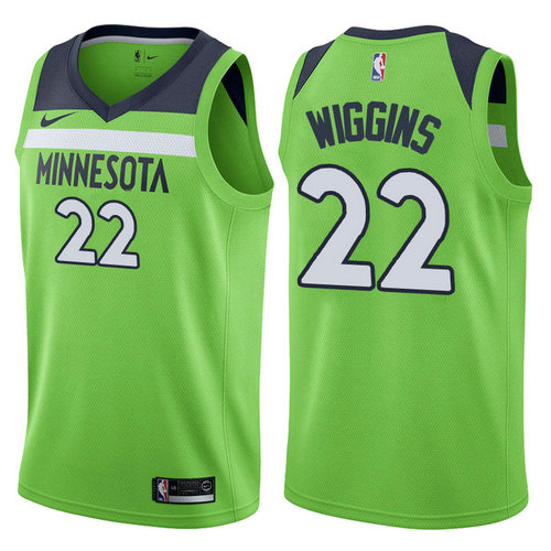 maglietta andrew wiggins 22 minnesota timberwolves 2017-2018 verde