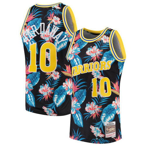 canotta basket anfernee hardaway 10 golden state warriors ness floral