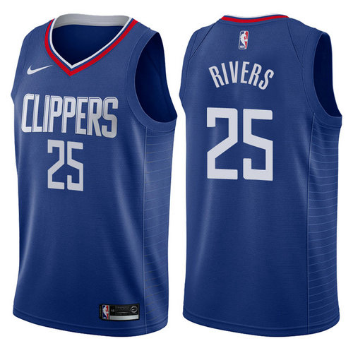 maglia austin rivers 25 2017-2018 los angeles clippers blu