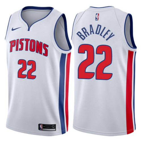 maglia avery bradley 22 2017-2018 detroit pistons bianca