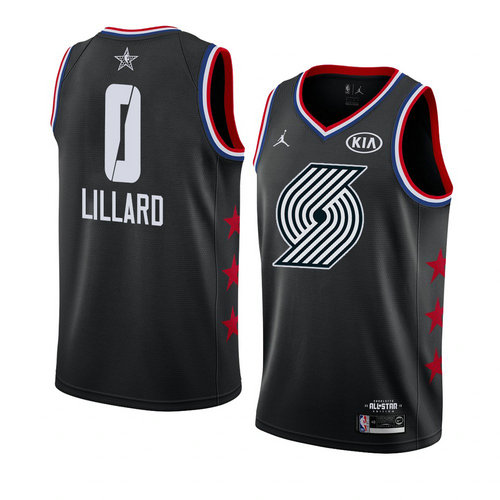 canotta basket Damian Lillard 0 nba all star 2019 Nero