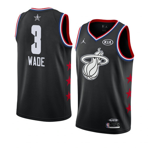 canotta basket Dwyane Wade 3 nba all star 2019 nero