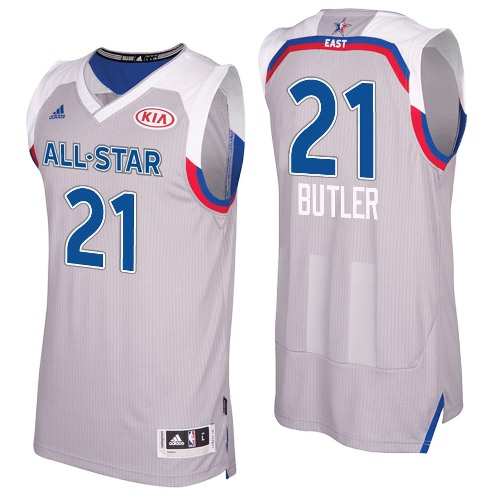 maglie basket jimmy butler 21 nba all star 2017 grigio