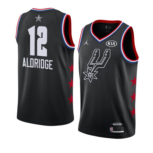 canotta basket LaMarcus Aldridge 12 nba all star 2019 nero