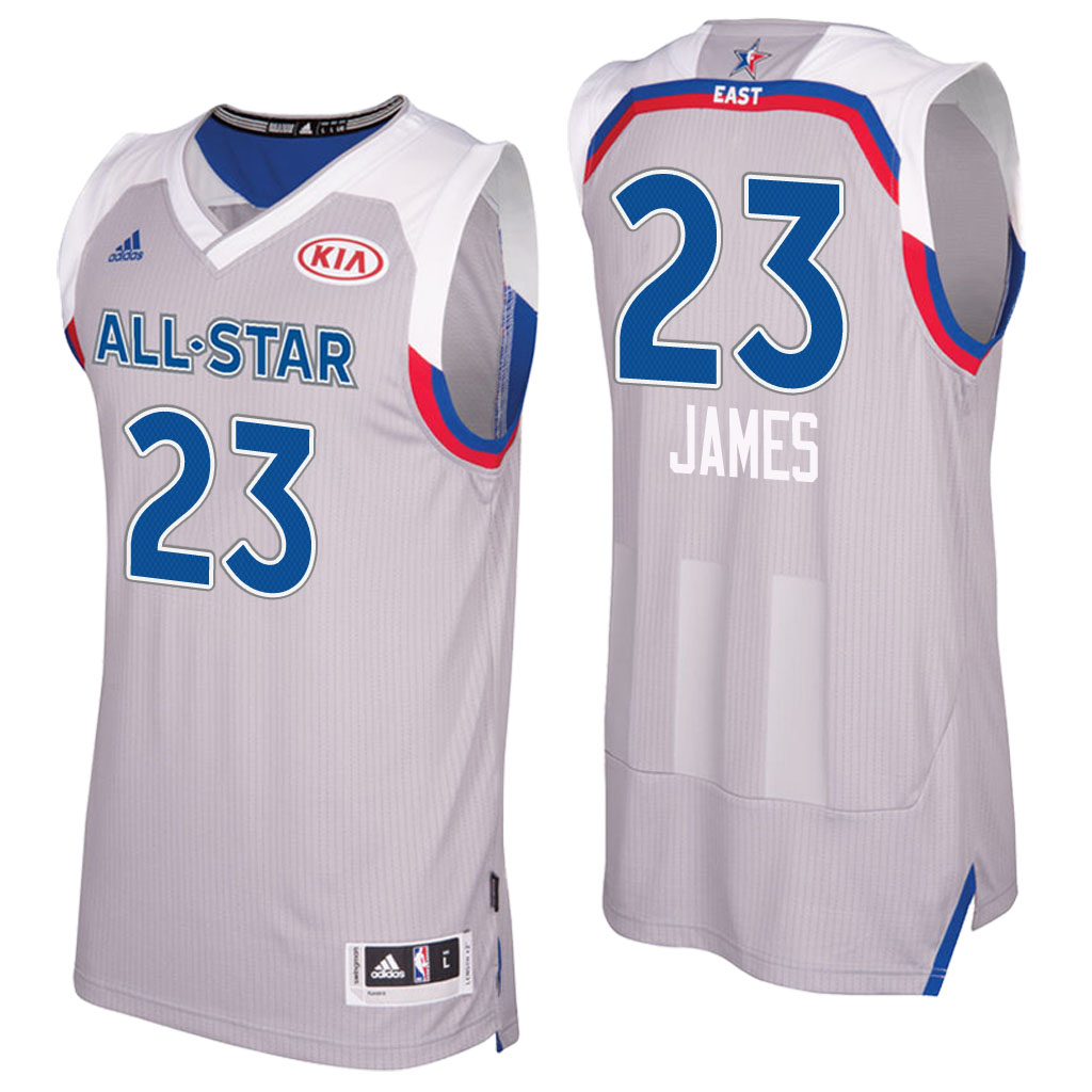 maglie basket lebron james 23 nba all star 2017 grigio