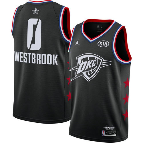 canotta basket Russell Westbrook 0 nba all star 2019 nero