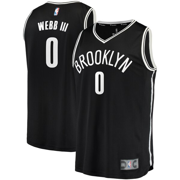 canotta basket brooklyn nets 2020 bambino james webb III 0 nero