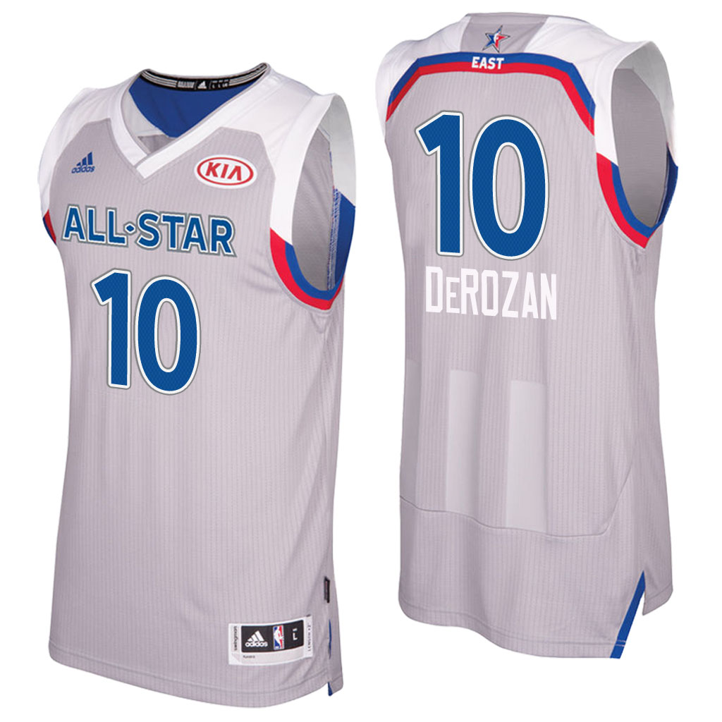 maglie basket demar derozan 10 nba all star 2017 grigio