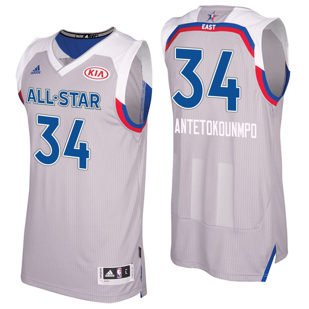 maglie basket giannis antetokounmpo 34 nba all star 2017 grigio