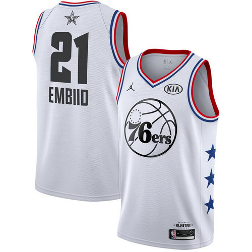 canotta basket Joel Embiid 21 nba all star 2019 bianca