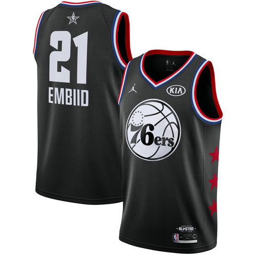 canotta basket Joel Embiid 21 nba all star 2019 Nero