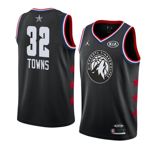 canotta basket kari-anthony towns 32 nba all star 2019 Nero