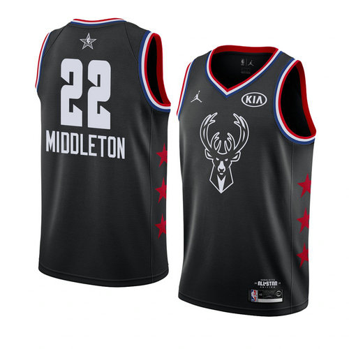 canotta basket Khris Middleton 22 nba all star 2019 Nero