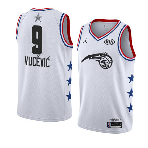 canotta basket nikola vucevic 9 nba all star 2019 bianca