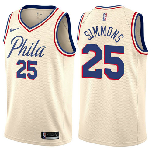 maglia basket ben simmons 25 2017-2018 philadelphia 76ers giallo