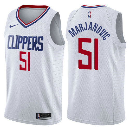 maglia boban marjanovic 51 2017-2018 los angeles clippers bianca