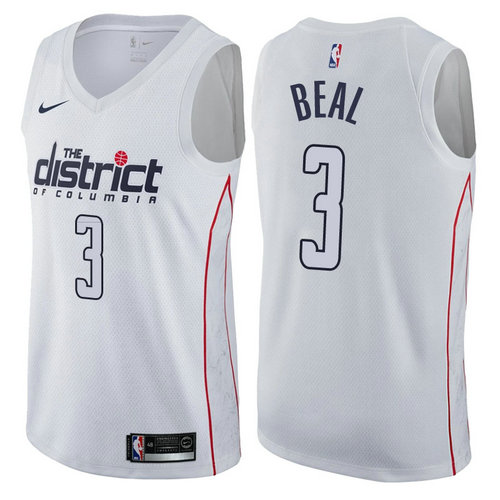 maglia nba bradley beal 3 2017-2018 washington wizards bianca