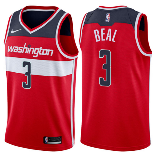 maglia nba bradley beal 3 2017-2018 washington wizards rosso