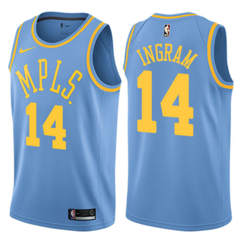 maglia brandon ingram 14 2017-2018 los angeles lakers blu