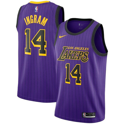 maglia brandon ingram 14 2018-2019 los angeles lakers porpora