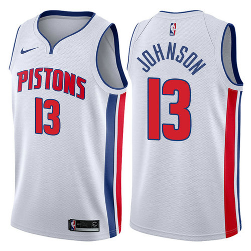 maglia basket brice johnson 13 2017-2018 detroit pistons bianca