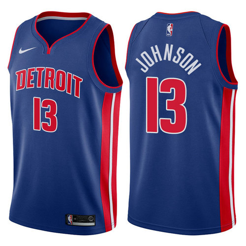 maglia basket brice johnson 13 2017-2018 detroit pistons blu