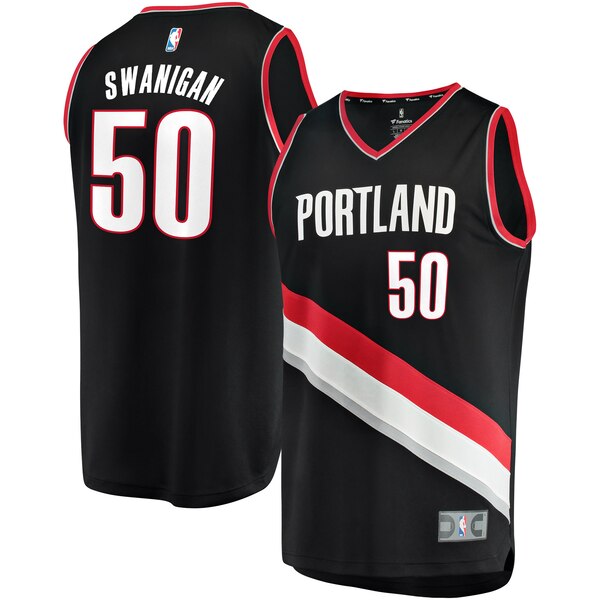 maglia caleb swanigan 50 2020 portland trail blazers nero