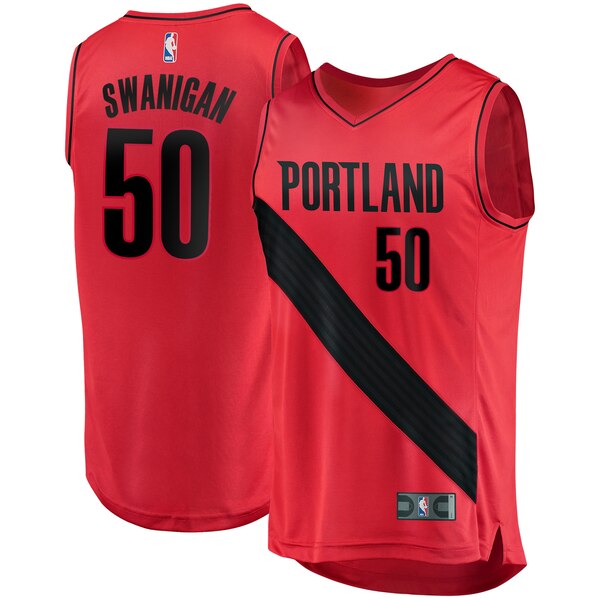 maglia caleb swanigan 50 2020 portland trail blazers rosso