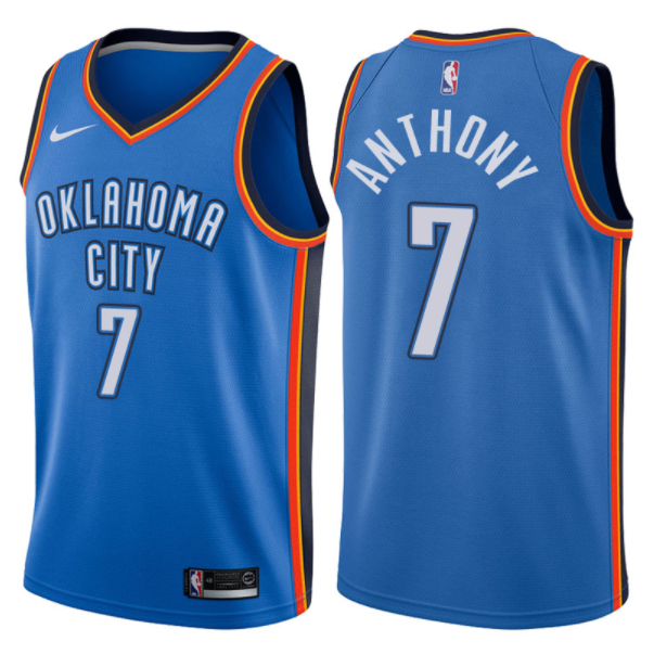 maglia carmelo anthony 7 2017-2018 oklahoma city thunder blu