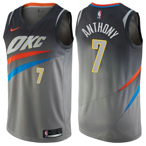 maglia carmelo anthony 7 2017-2018 oklahoma city thunder grigio