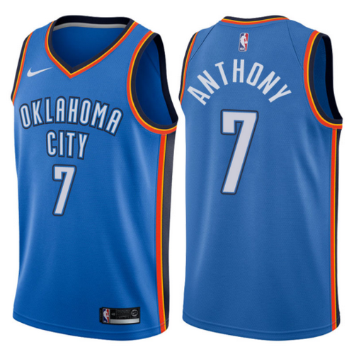 maglia carmelo anthony 7 2017-2018 oklahoma city thunder blu