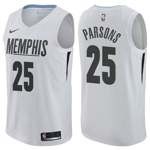 maglia chandler parsons 25 2017-2018 memphis grizzlies bianca