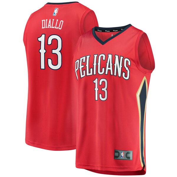 maglia nickeil cheick diallo 13 2020 new orleans pelicans rosso