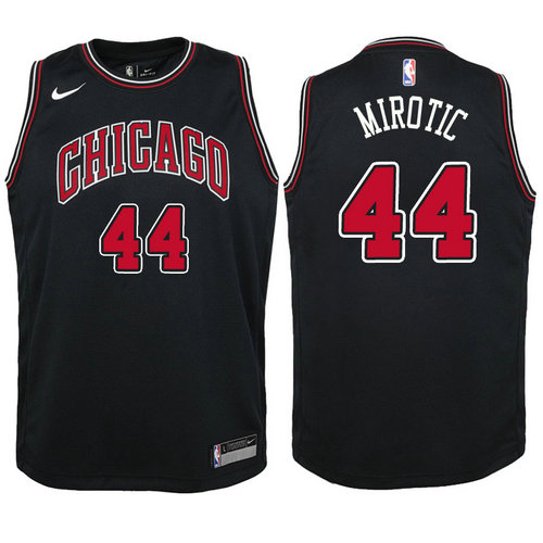 canotta basket chicago bulls bambino 2017-2018 nikola mirotic 44 nero