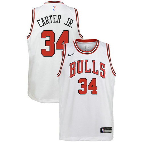 canotta basket chicago bulls bambino 2017-2018 wendell carter JR. 34 bianca