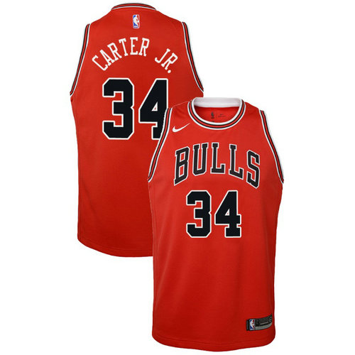 canotta basket chicago bulls bambino 2017-2018 wendell carter JR. 34 rosso