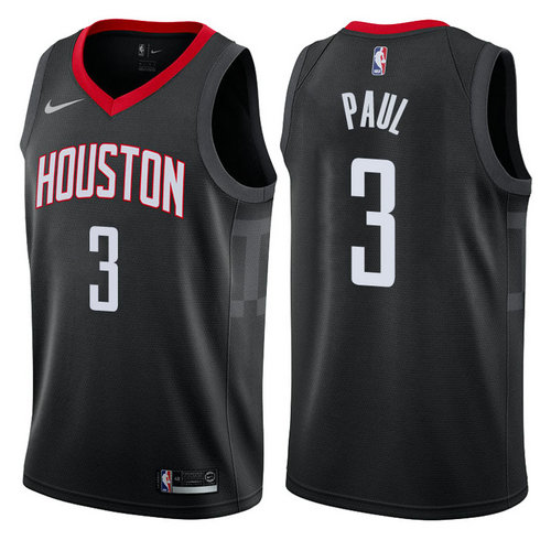 maglia chris paul 3 2017-2018 houston rockets nero