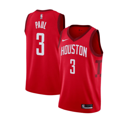 maglia chris paul 3 2018-2019 houston rockets rosso