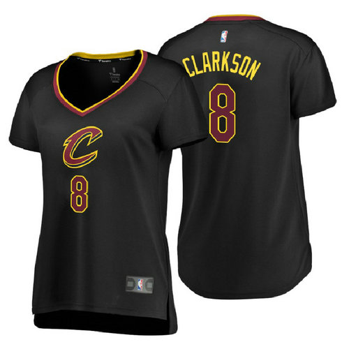 canotte basket donne jordan clarkson 8 2018 cleveland cavaliers nero