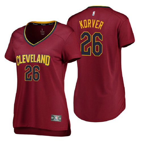 canotte basket donne kyle korver 26 2018 cleveland cavaliers rosso